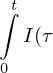 LaTeX: \int\limits_0^t I(\tau)d\tau=I^2\cdot t